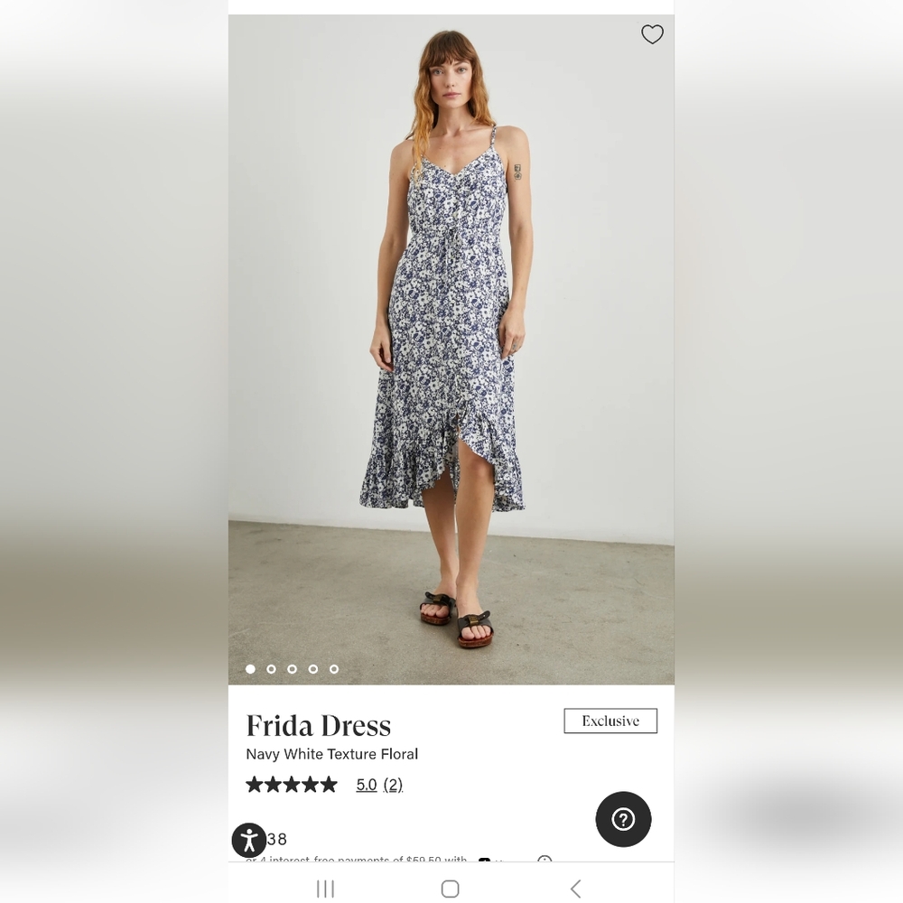 Rails Frida Navy White Floral Dress
